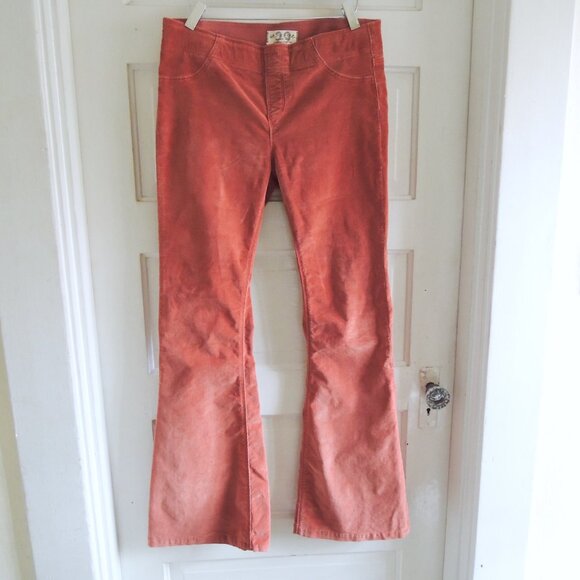 We The Free Rust Corduroy Pull-On Stretch Flare Bell Bottom Pants 29 - Picture 7 of 9